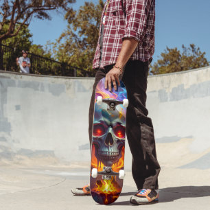 Schmelzender Schädel Skateboard