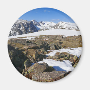 Schmelzender Schnee in den Rocky Mountains Magnet
