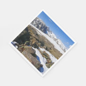 Schmelzender Schnee in den Rocky Mountains Serviette (Ecke)