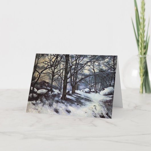 Schmelzender Schnee Pauls Cezanne-. Fontainbleau Karte (Vorderseite)