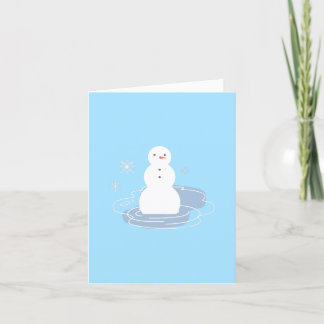 Schmelzender Schneemann  Feiertagskarte
