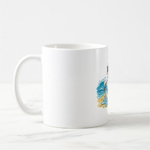 Schmelzender Schneemann Strand Weihnachten Lustig Kaffeetasse