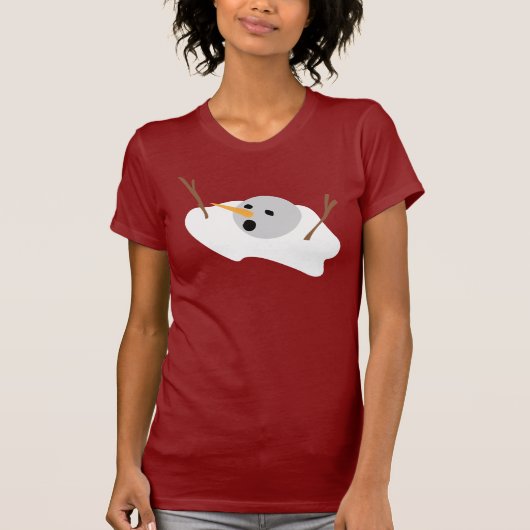 Schmelzender Schneemann T-Shirt (Vorderseite)