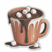 Schmelzender Schokoladenvulkan Fantasy-Aufkleber Aufkleber (Vorderseite)