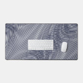 Schmelzender Silbereffekt Moiré Stripes Abstrakt Schreibtischunterlage (Tastatur & Maus)