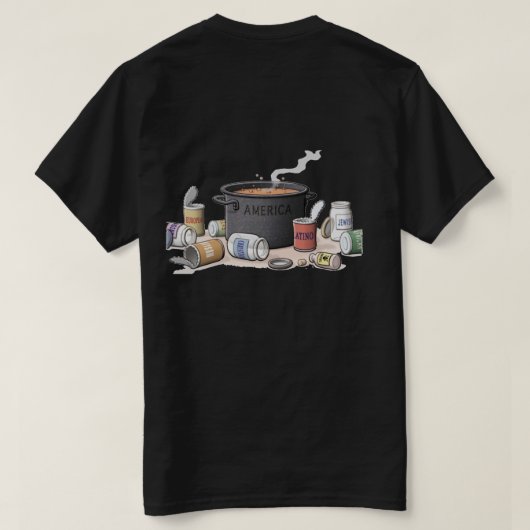Schmelzender Topf-Amerika-T - Shirt (Design Rückseite)