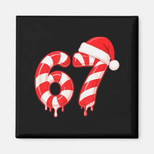 Schmelzender Zuckerstocke 67 Weihnachtsdesign, San Magnet