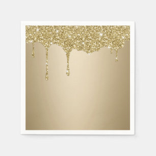 Schmelzendes Gold Glitter Serviette