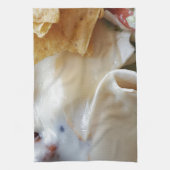 Schmelzkäse Nacho Funny Food Geschirrtuch (Vertikal)