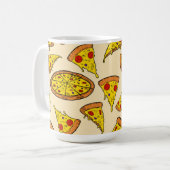 Schmelzkäse Pizza Muster Kaffeetasse (Vorderseite Links)