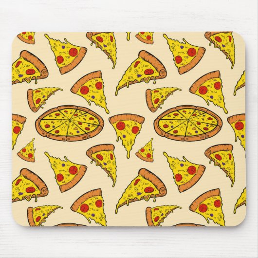 Schmelzkäse Pizza Muster Mousepad (Vorne)