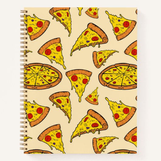 Schmelzkäse Pizza Muster Notizblock (Vorderseite)