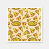 Schmelzkäse Pizza Muster Serviette (Vorderseite)