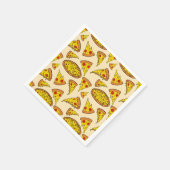 Schmelzkäse Pizza Muster Serviette (Ecke)