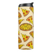 Schmelzkäse Pizza Muster Thermosbecher (Nach links gedreht)