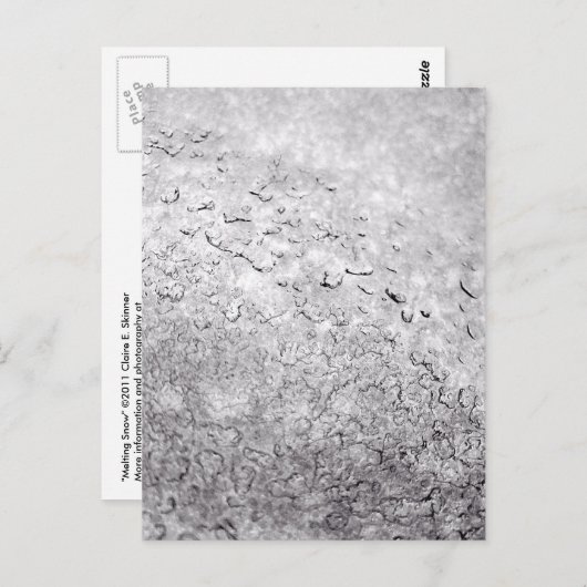 Schmelzschnee Postkarte (Vorne/Hinten)