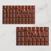 Schmelzschokolade, die über einen Schokoladenblock Visitenkarte (Vorne/Hinten)