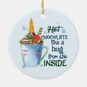 Schmelztablette | Gemütlicher Einhorn Winter Keramik Ornament (Hinten)