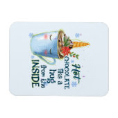 Schmelztablette | Gemütlicher Einhorn Winter Magnet (Horizontal)