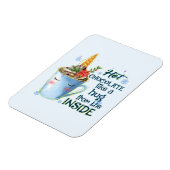 Schmelztablette | Gemütlicher Einhorn Winter Magnet (Linke Seite)