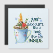 Schmelztablette | Gemütlicher Einhorn Winter Magnetkarte (Vorne/Hinten)