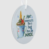 Schmelztablette | Gemütlicher Einhorn Winter Ornament (Vorderseite)