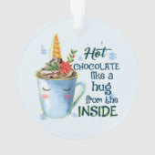 Schmelztablette | Gemütlicher Einhorn Winter Ornament (Rückseite)