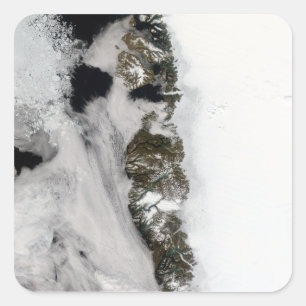 Schmelzwasserteiche entlang Grönlandwestküste Quadratischer Aufkleber