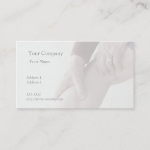 Schmerz auf der Rückseite der Bein-Visitenkarte Visitenkarte