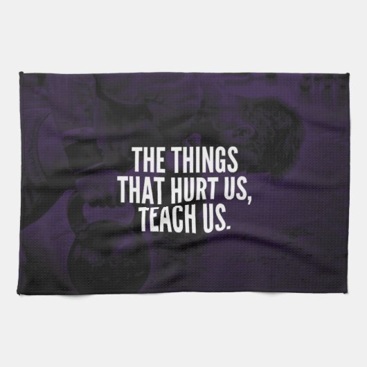 Schmerz - Ausarbeiten inspirierender Wörter - Kett Geschirrtuch (Horizontal)