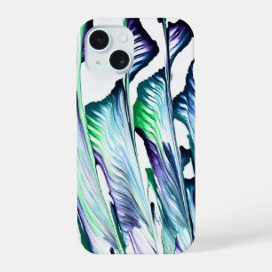 Schmerz Entferner 1 Lila Grüner Abstrakter Telefon iPhone 15 Hülle