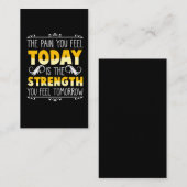 Schmerz heute Motivierend Morgen Visitenkarte (Vorne/Hinten)