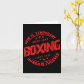 Schmerz ist temporäre Arbeit harte Boxen Kampf lei Karte (Gelbe Blume)