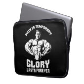 Schmerz ist vorübergehend, Ruhm ist für immer - Bo Laptopschutzhülle (Vorderseite Links)