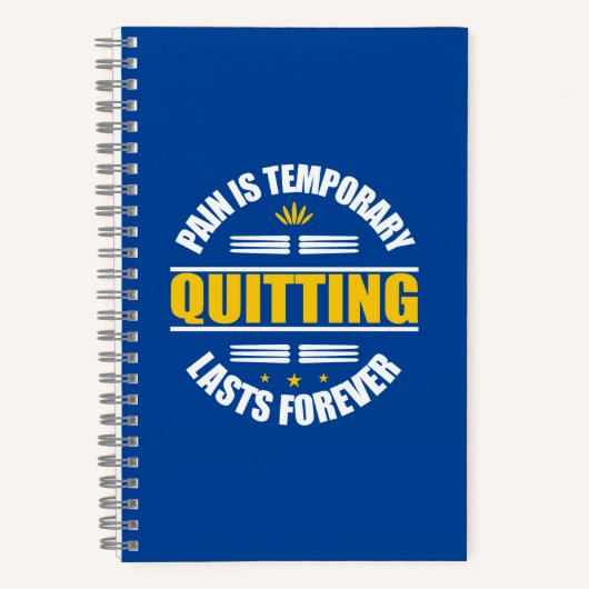 Schmerz ist vorübergehendes Aussetzen für immer Notizblock (Vorderseite)