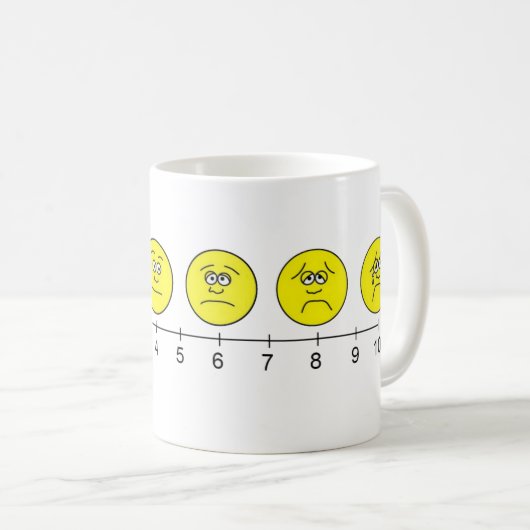 Schmerz-Skala-Diagramm Kaffeetasse (VorderseiteRechts)