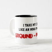 Schmerz-Stern Mixed Martial Arts-Ground&Pound Zweifarbige Tasse (Vorderseite Links)