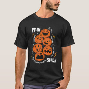 Schmerzbewertungsskala Gruseliger Kürbis Herbst Ha T-Shirt