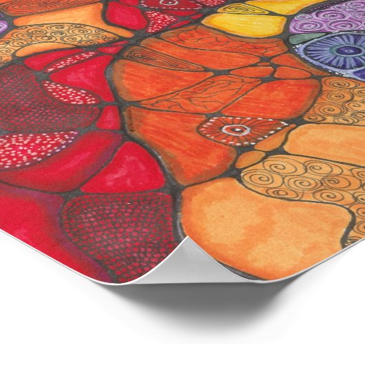 Schmerzdoodle drucken 8x8 in. poster (Ecke)