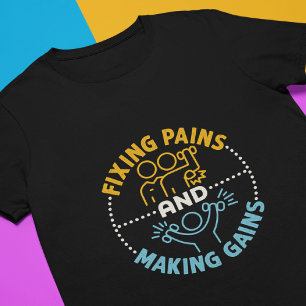 Schmerzen beheben und Schmerzen bewirken Physiothe T-Shirt