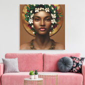 Schmerzen beim Power | Afrikanische Königin Leinwanddruck (Insitu (Wohnzimmer))