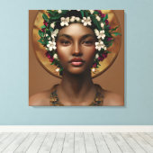 Schmerzen beim Power | Afrikanische Königin Leinwanddruck (Insitu (Holzboden))