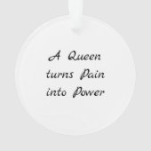 Schmerzen beim Power | Afrikanische Königin Ornament (Rückseite)