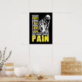 Schmerzen - Beste Lektionen - Gym Workout Motivier Poster (Küche)