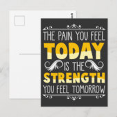 Schmerzen heute Motivierend Zukunftsangebot Postkarte (Vorne/Hinten)