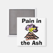 Schmerzen im Vulkan Ash - Island Magnet (Vorderseite/Rückseite)