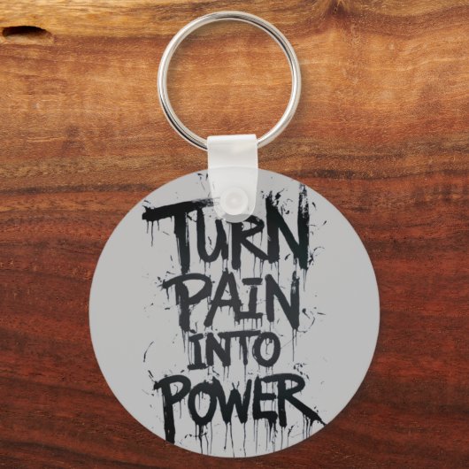 Schmerzen in Power verwandeln Schlüsselanhänger (Rückseite)