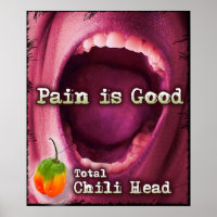 Schmerzen sind gut - Total Chil Head Leinwand