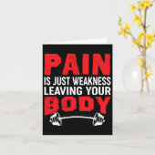Schmerzen sind nur Schwäche, die Ihren Körper körp Karte (Gelbe Blume)