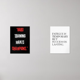 Schmerzen sind vorübergehend, aber Erfolg ist daue Bilderwand Sets